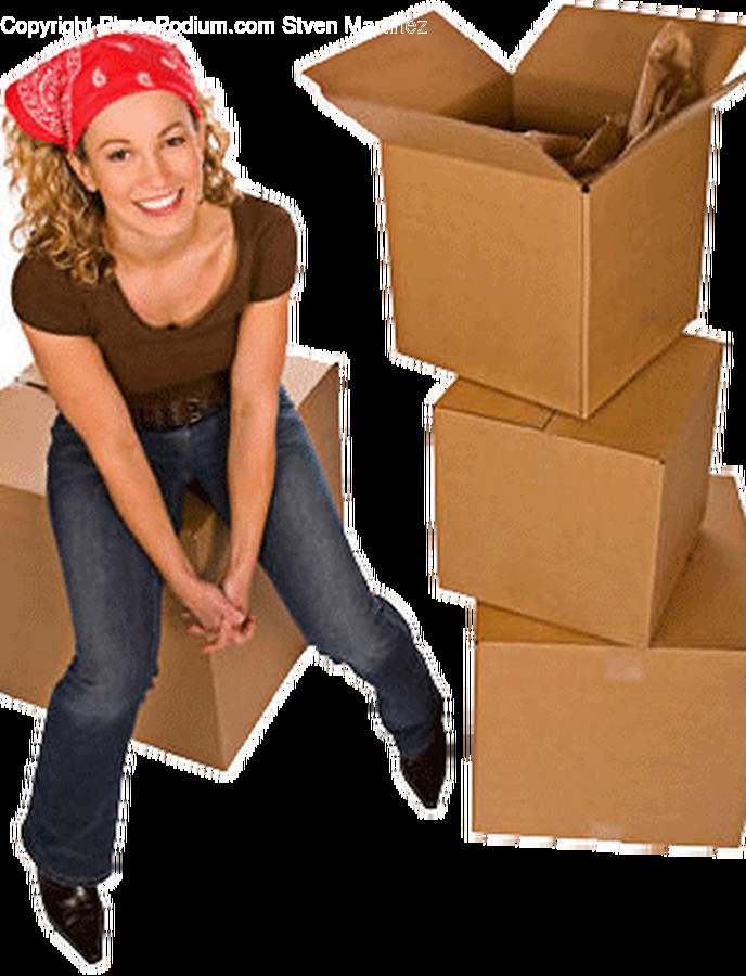 Package Delivery, Person, Cardboard, Box, Carton