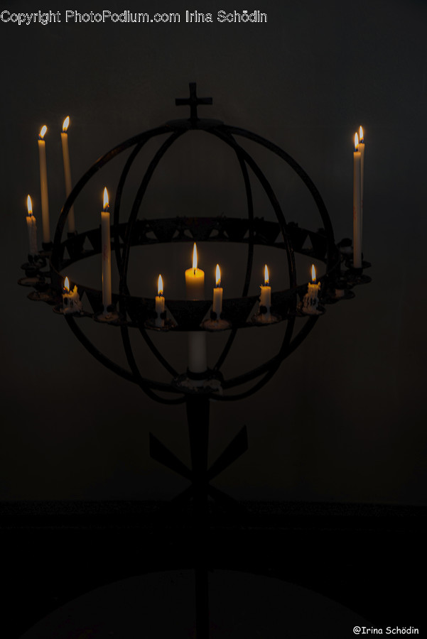 Lamp, Candle, Fire, Flame, Chandelier