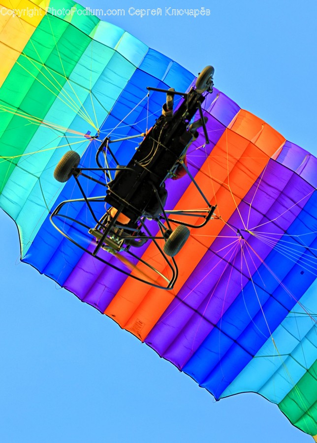 Adventure, Leisure Activities, Parachute, Gliding, Balloon
