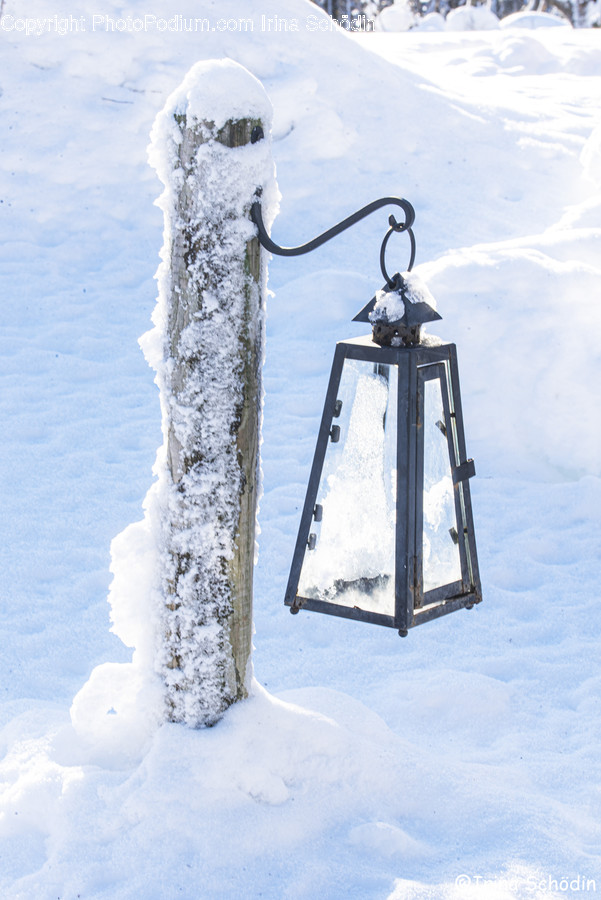 Outdoors, Lamp, Nature, Lantern, Snow