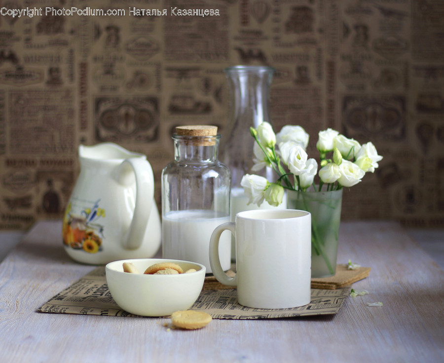 Pottery, Jug, Saucer, Coffee Cup, Cup