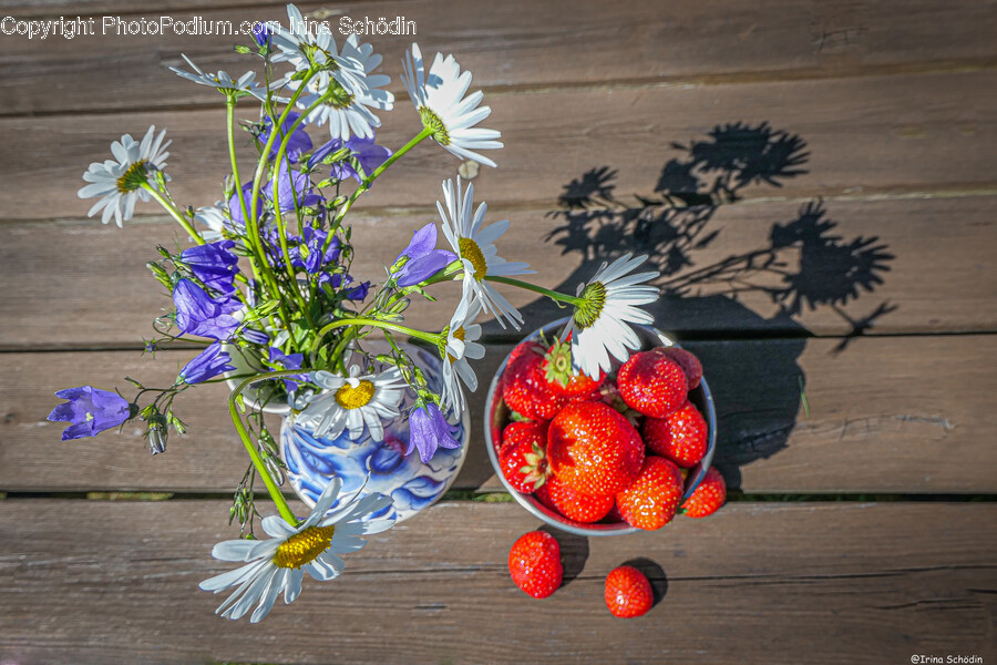 Plant, Strawberry, Food, Fruit, Flower Arrangement