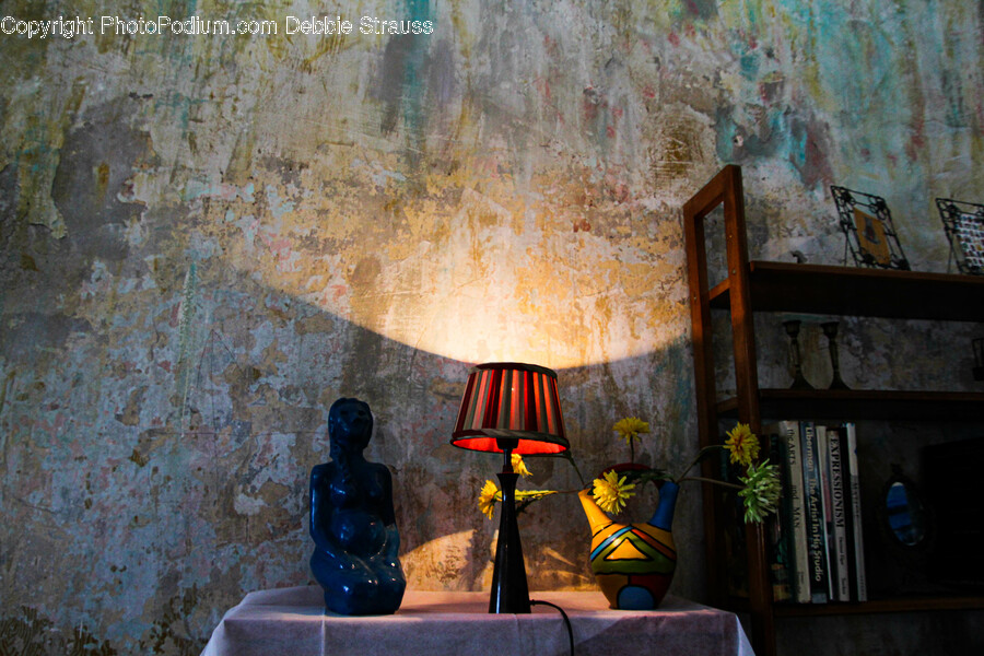 Lamp, Table Lamp, Lampshade, Living Room, Indoors