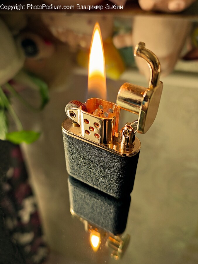Candle, Lighter, Fire
