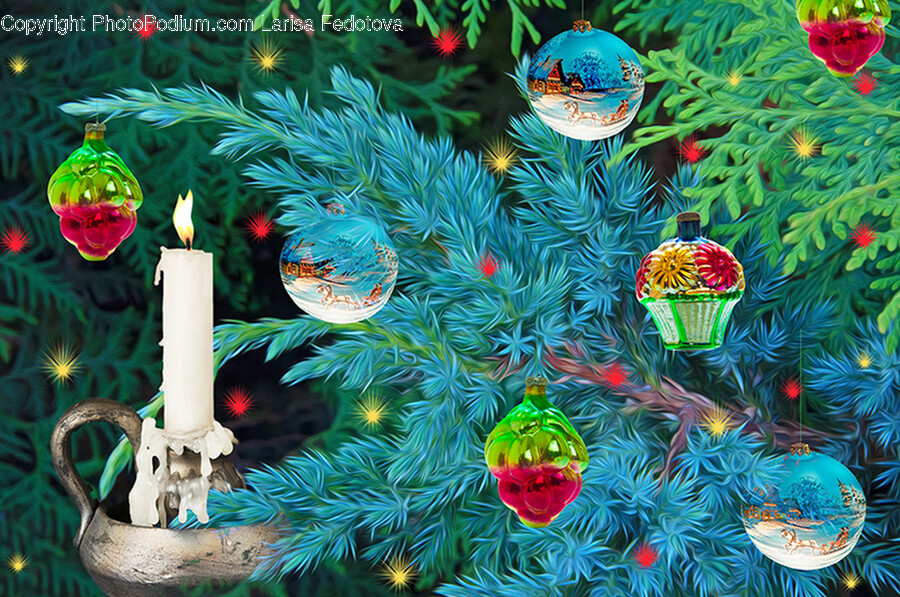 Candle, Tree, Plant, Christmas Tree, Ornament