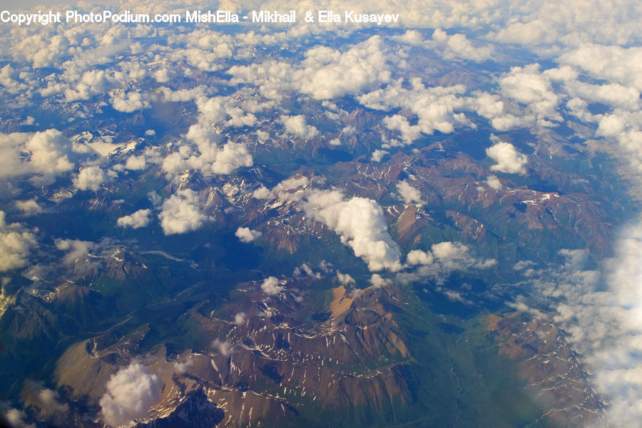 Aerial View, Mountain, Outdoors, Azure Sky, Cloud, Sky, Mountain Range
