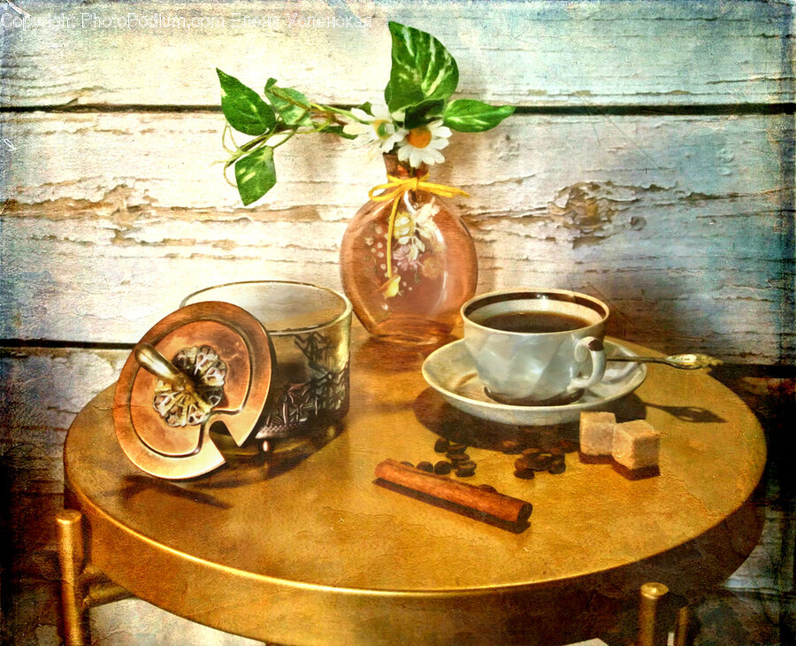 Furniture, Pottery, Saucer, Table, Coffee Cup