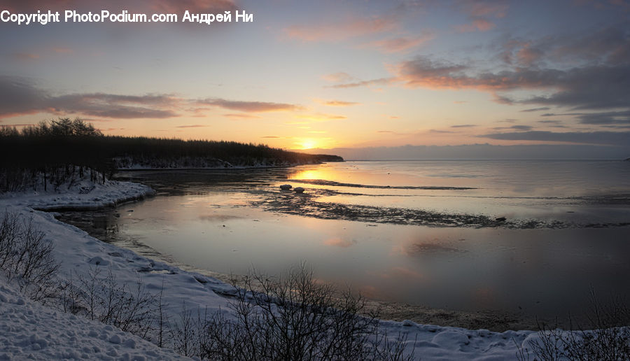 Dawn, Dusk, Sky, Sunrise, Sunset, Coast, Outdoors