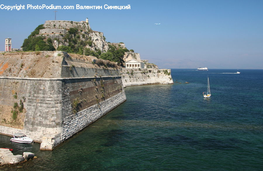 Castle, Fort, Harbor, Port, Waterfront, Coast, Outdoors