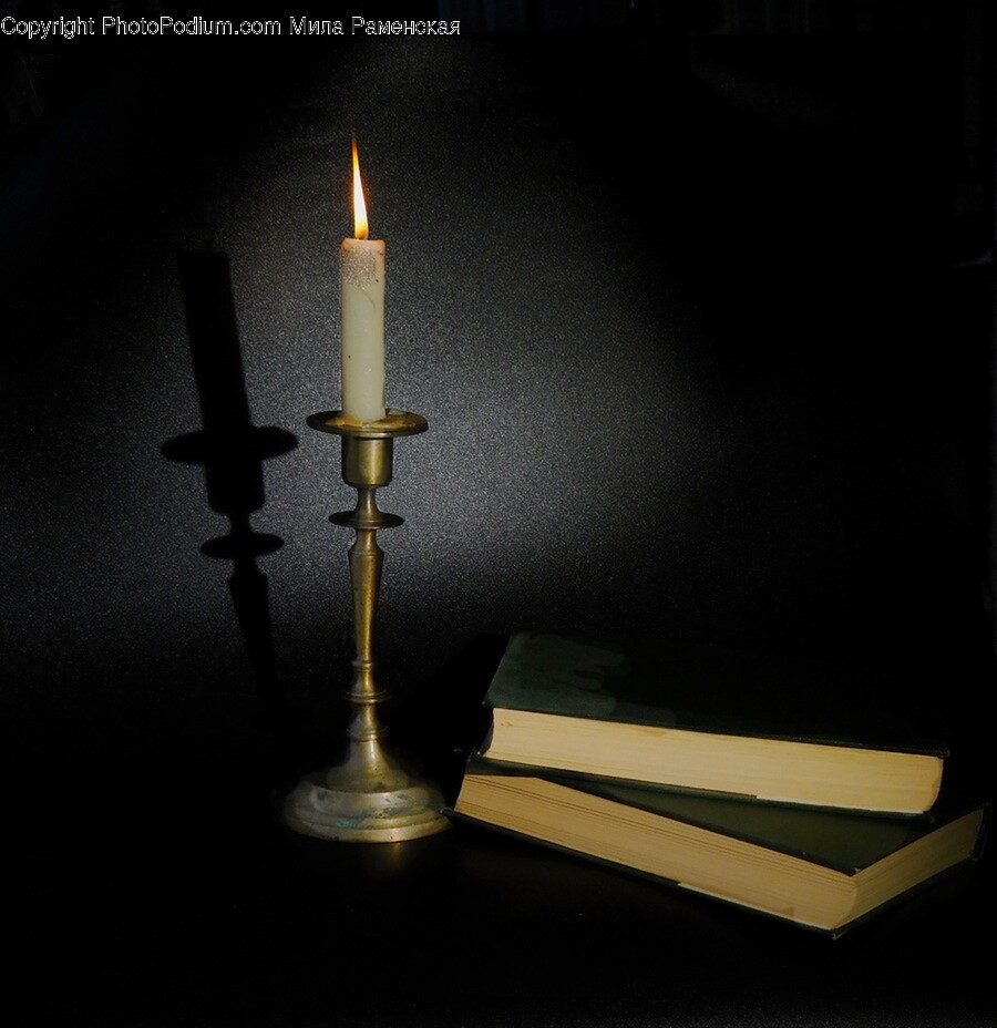 Candle, Book, Publication, Candlestick
