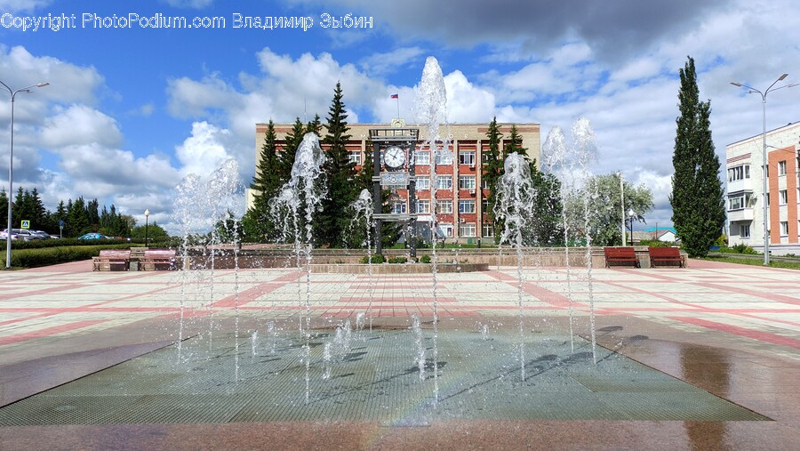 Architecture, Fountain, Water, Building, Fir