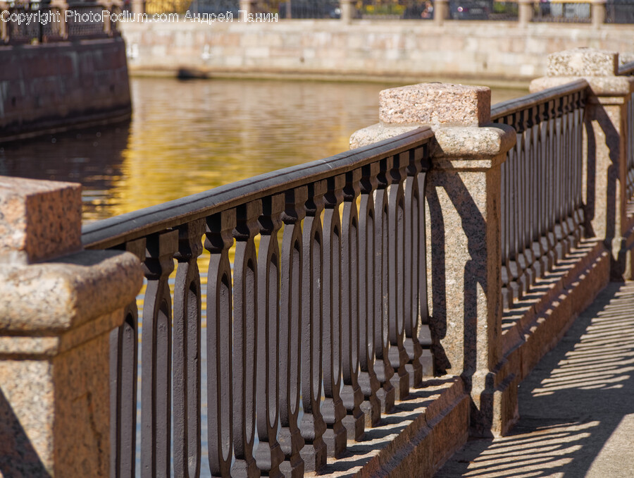 Handrail, Railing, Person, Water, Waterfront