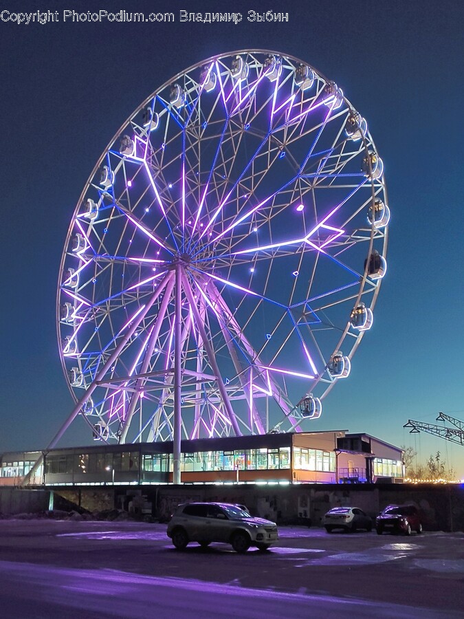Amusement Park, Ferris Wheel, Fun, Machine, Spoke