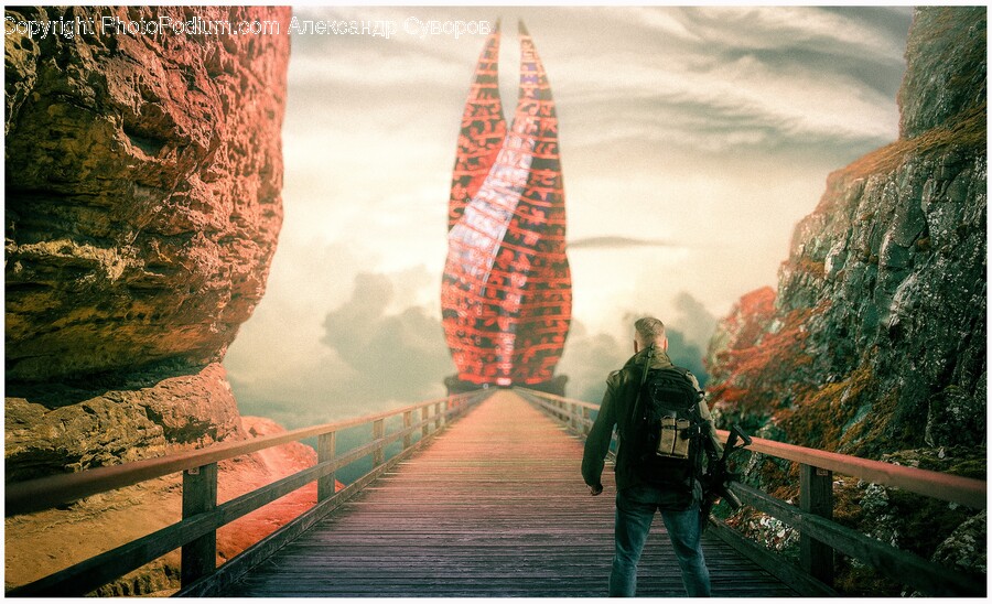 Adult, Male, Man, Person, Boardwalk