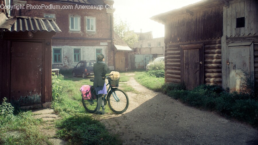 Architecture, Building, Outdoors, Shelter, Bicycle