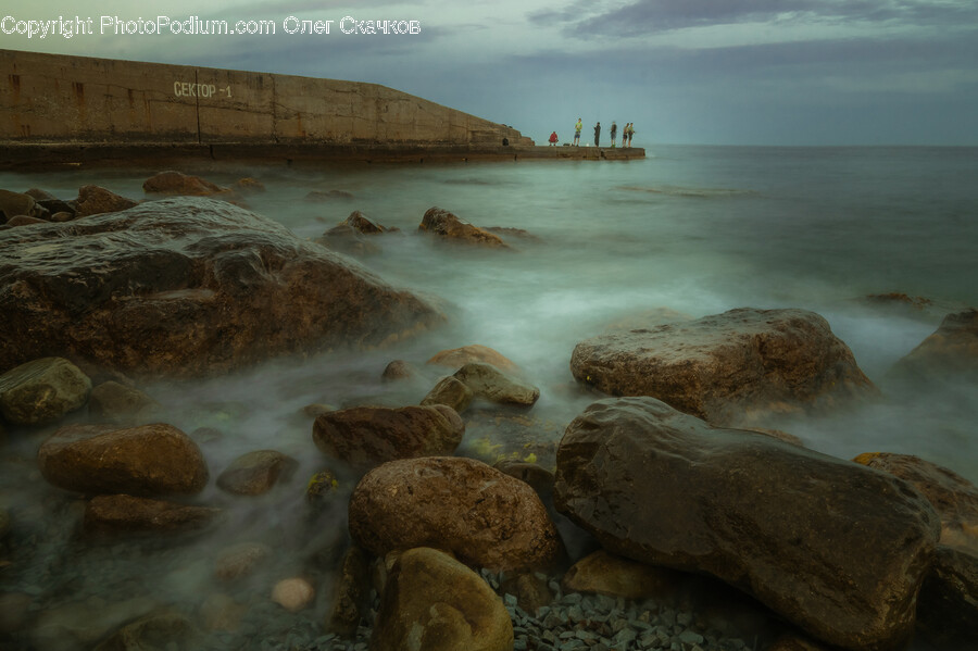 Water, Rock, Nature, Outdoors, Promontory