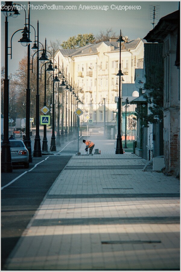 Path, Sidewalk, City, Road, Street