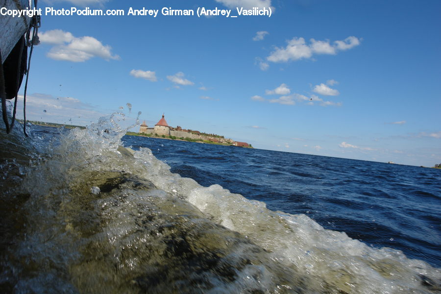 Coast, Outdoors, Sea, Water, Sea Waves, Architecture, Castle