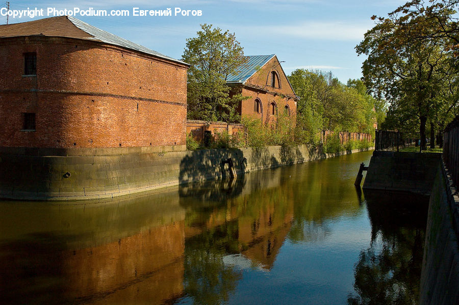 Castle, Ditch, Fort, Moat, Canal, Outdoors, River