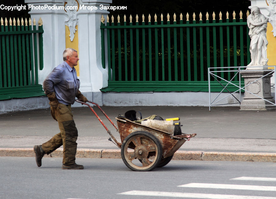 Human, People, Person, Chair, Furniture, Barrow, Vehicle