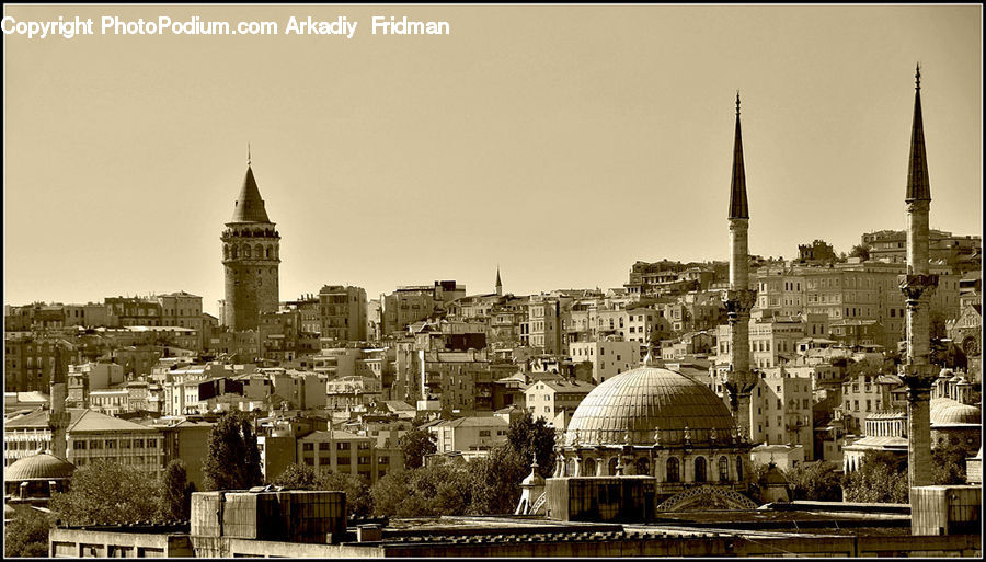 City, Downtown, Architecture, Spire, Steeple, Tower, Dome