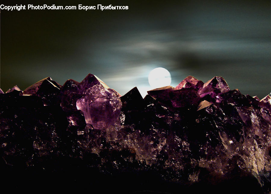 Amethyst, Crystal, Gemstone, Diamond, Jewelry, Light, Landscape