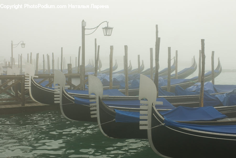 Boat, Gondola, Fog, Chair, Furniture, Pollution, Smog