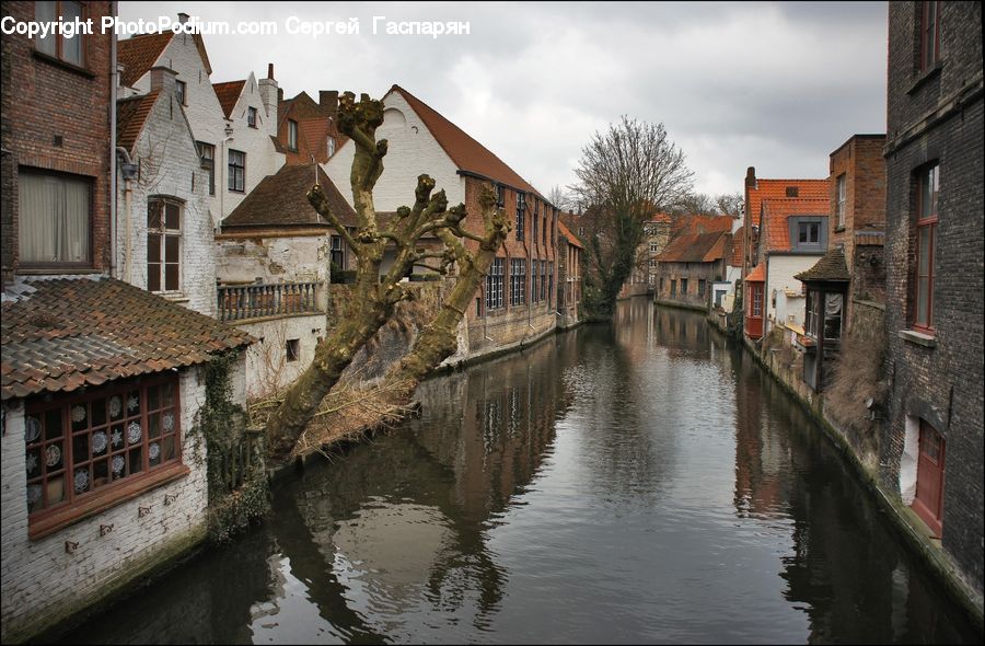 Canal, Outdoors, River, Water, Architecture, Castle, Fort