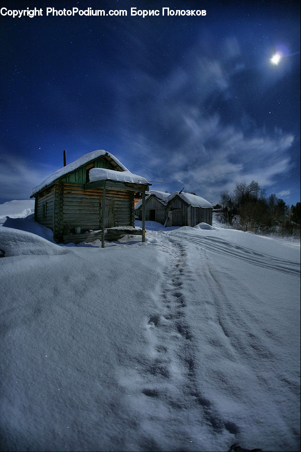 Cabin, Hut, Rural, Shack, Shelter, Ice, Outdoors