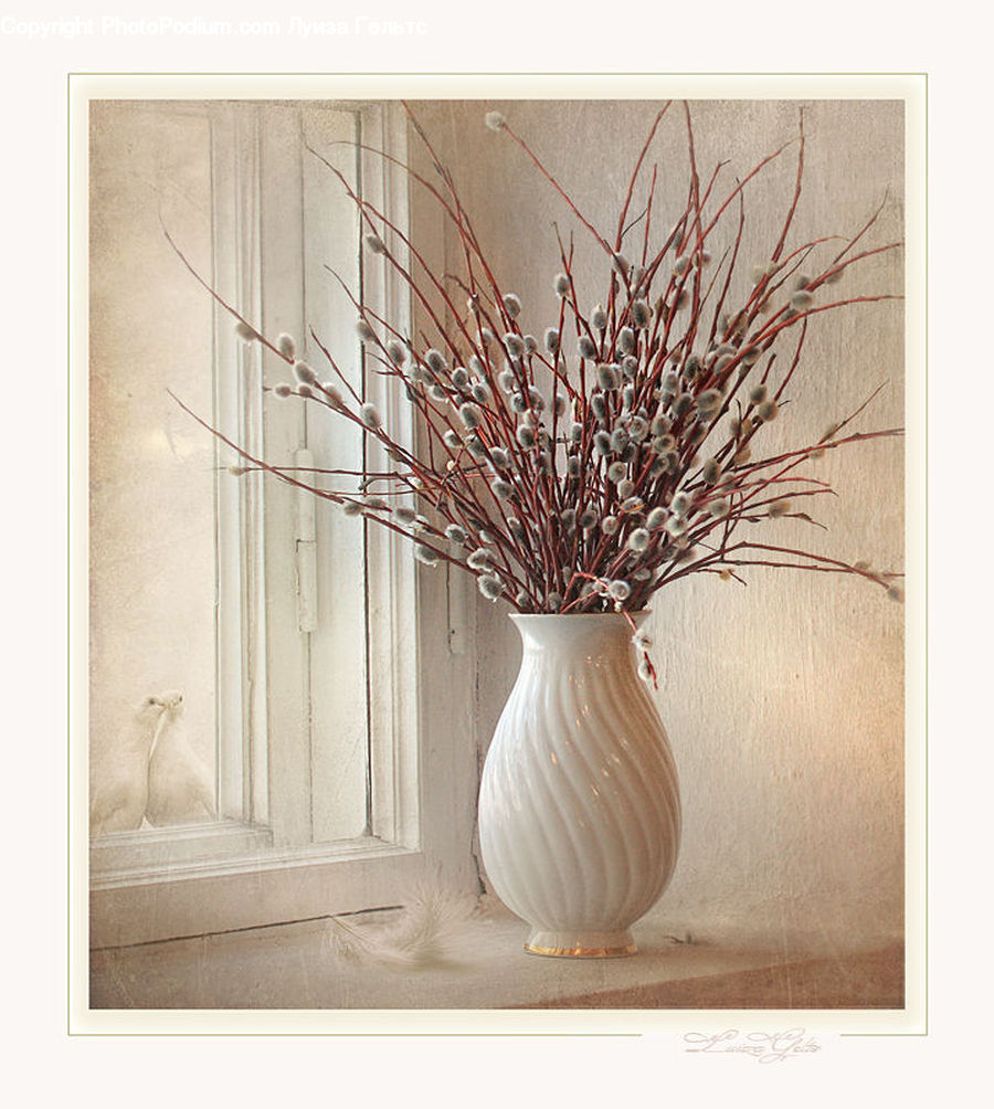 Flower Arrangement, Ikebana, Plant, Potted Plant, Vase, Jar, Porcelain