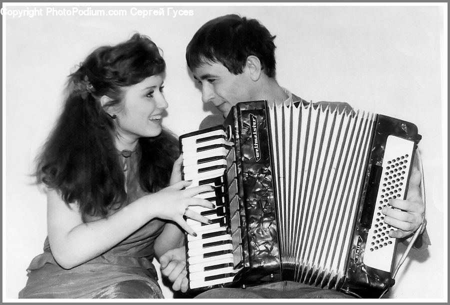 Accordion, Musical Instrument, People, Person, Human, Glass, Portrait