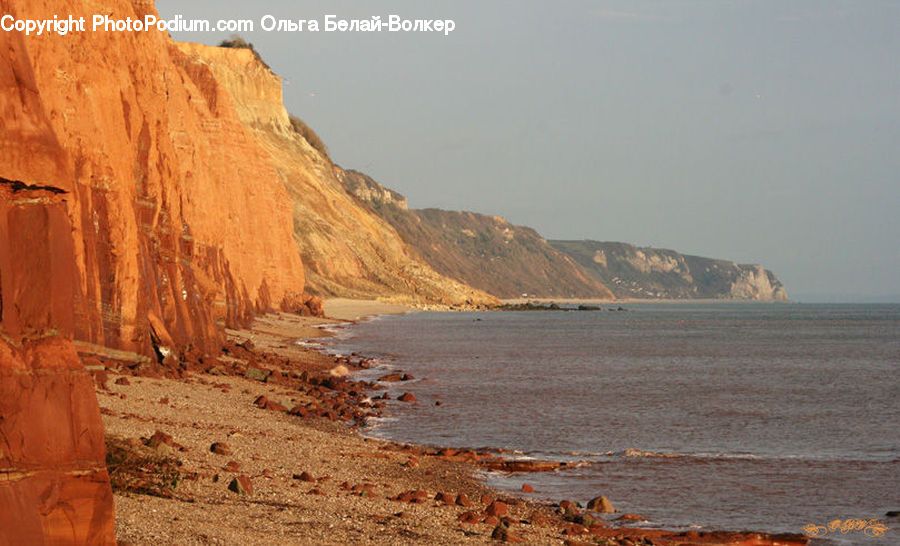 Cliff, Outdoors, Beach, Coast, Sea, Water, Promontory