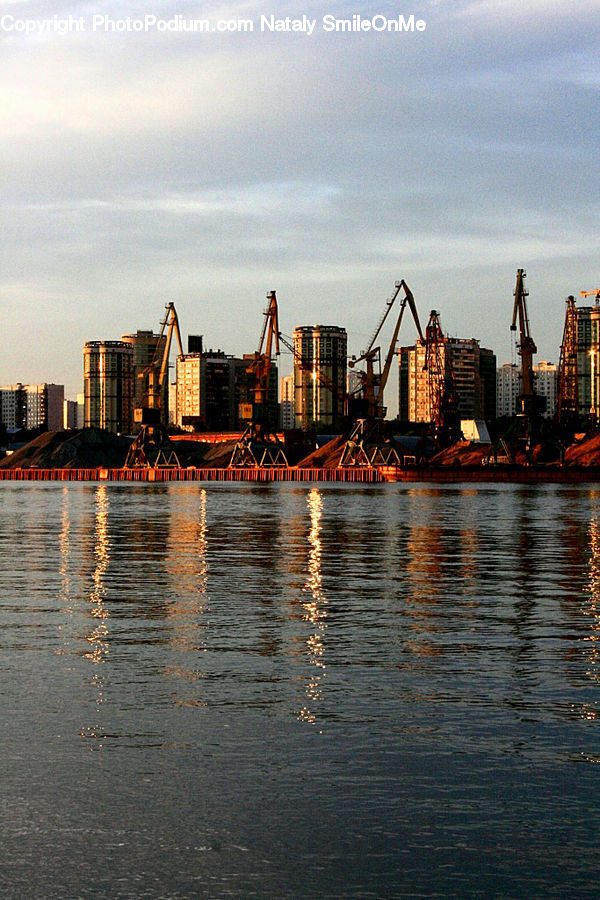 Ferry, Freighter, Ship, Tanker, Vessel, City, Downtown