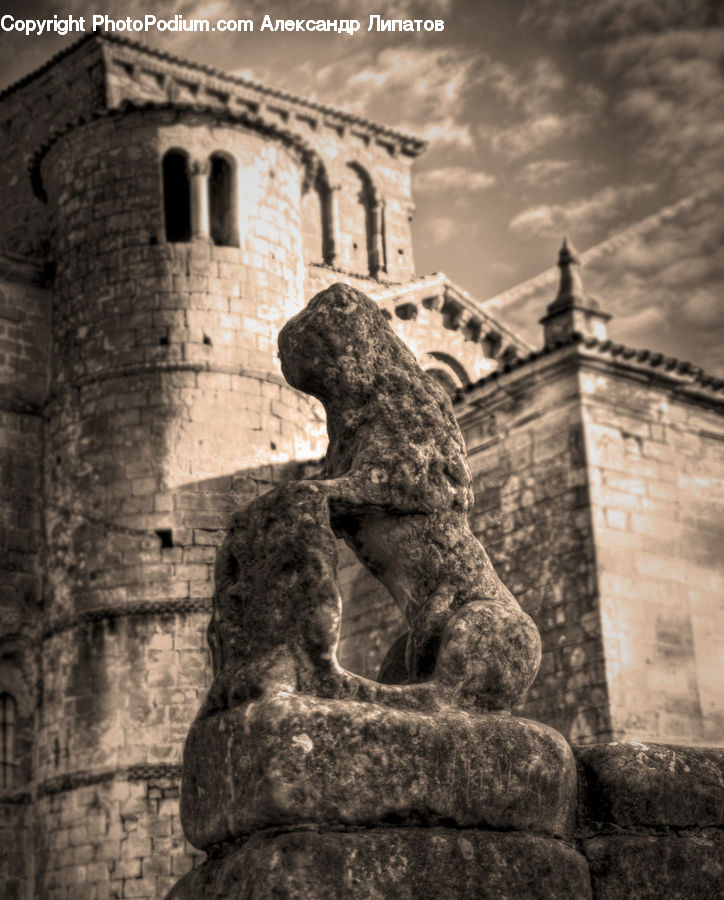 Art, Gargoyle, Statue, Architecture, Castle, Fort, Bell Tower