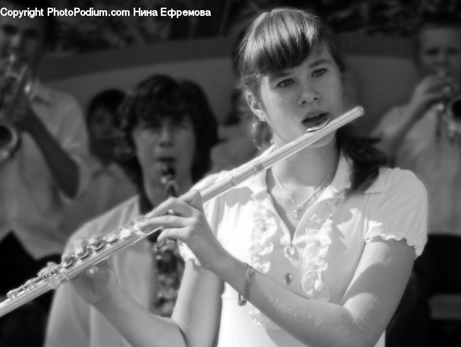 People, Person, Human, Flute, Musical Instrument, Face, Selfie