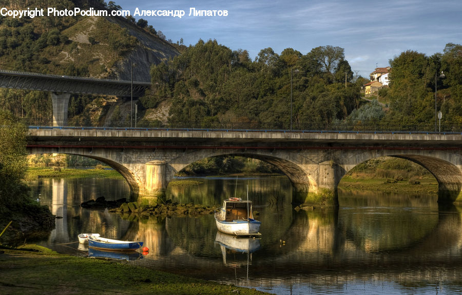 Boat, Watercraft, Bridge, Rowboat, Vessel, Dock, Landing