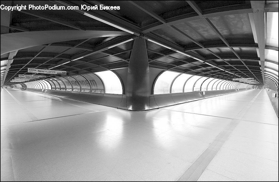 Spiral, Tunnel, Subway, Train, Train Station, Vehicle, Corridor
