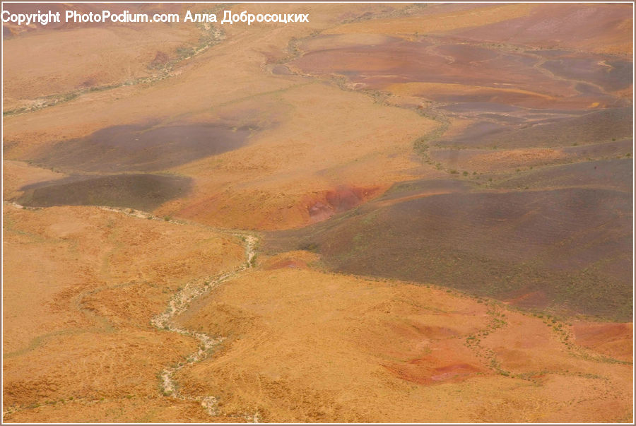Aerial View, Dirt Road, Gravel, Road, Flagstone