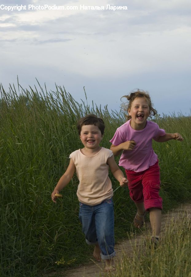 Human, People, Person, Field, Grass, Grassland, Plant