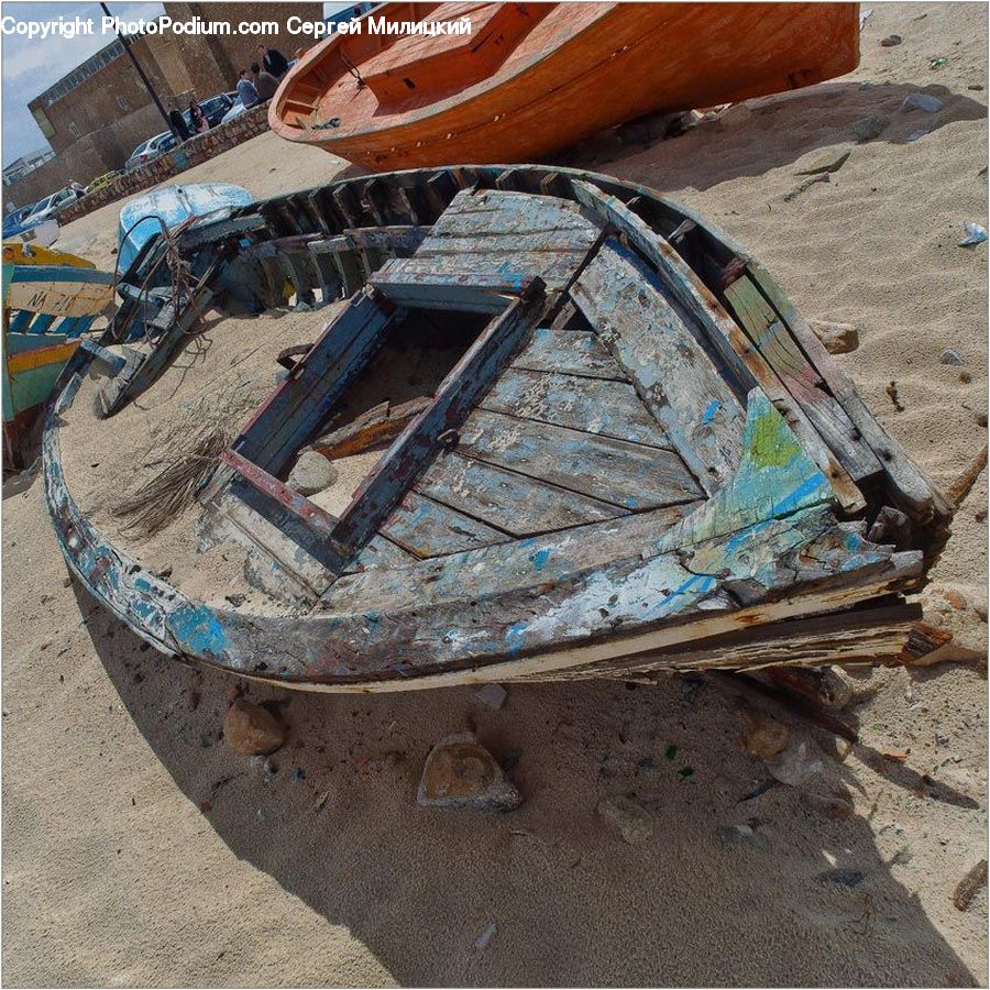 Boat, Dinghy, Lumber, Rubble, Plywood, Wood, Dock