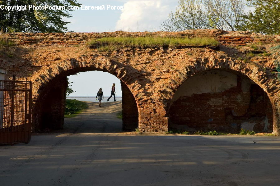 Arch, Gate, Castle, Fort, Dirt Road, Gravel, Road