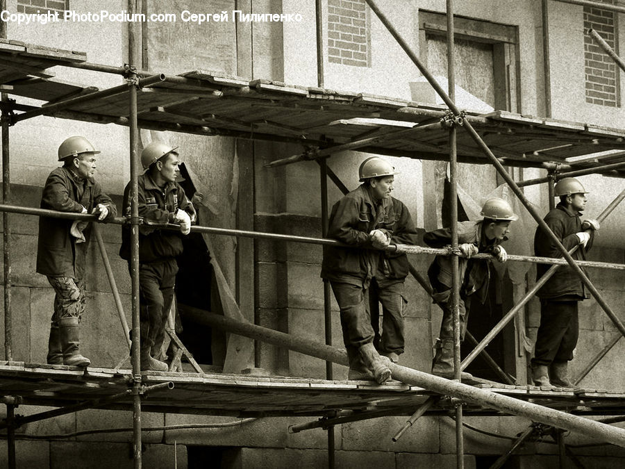 People, Person, Human, Hat, Worker, Construction, Scaffolding