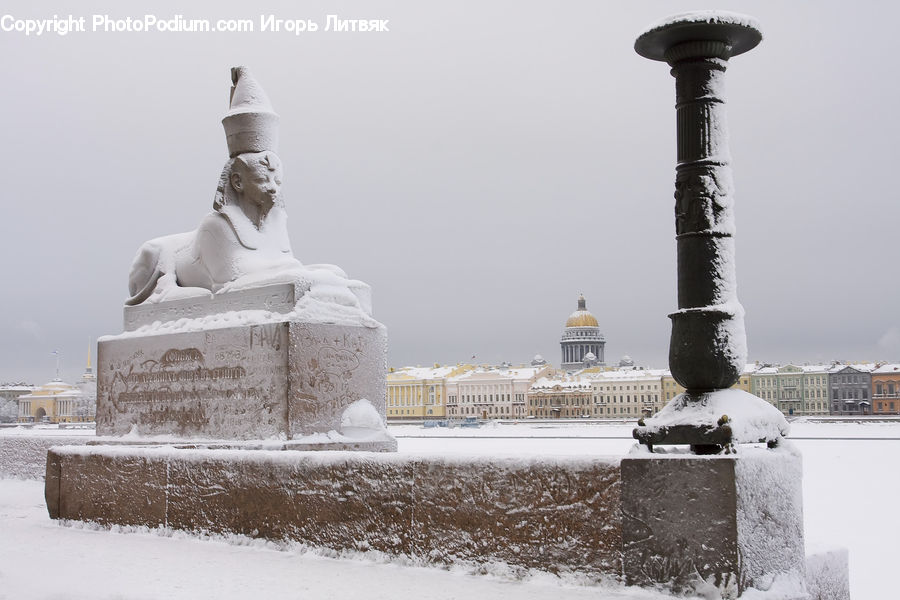 Ice, Outdoors, Snow, Art, Sculpture, Statue, Architecture