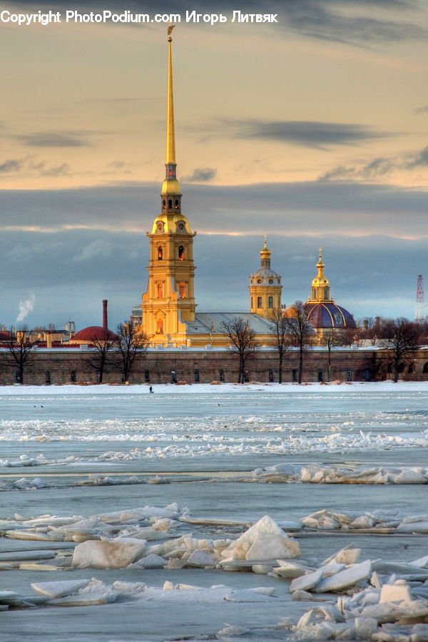 Architecture, Bell Tower, Clock Tower, Tower, Arctic, Snow, Winter