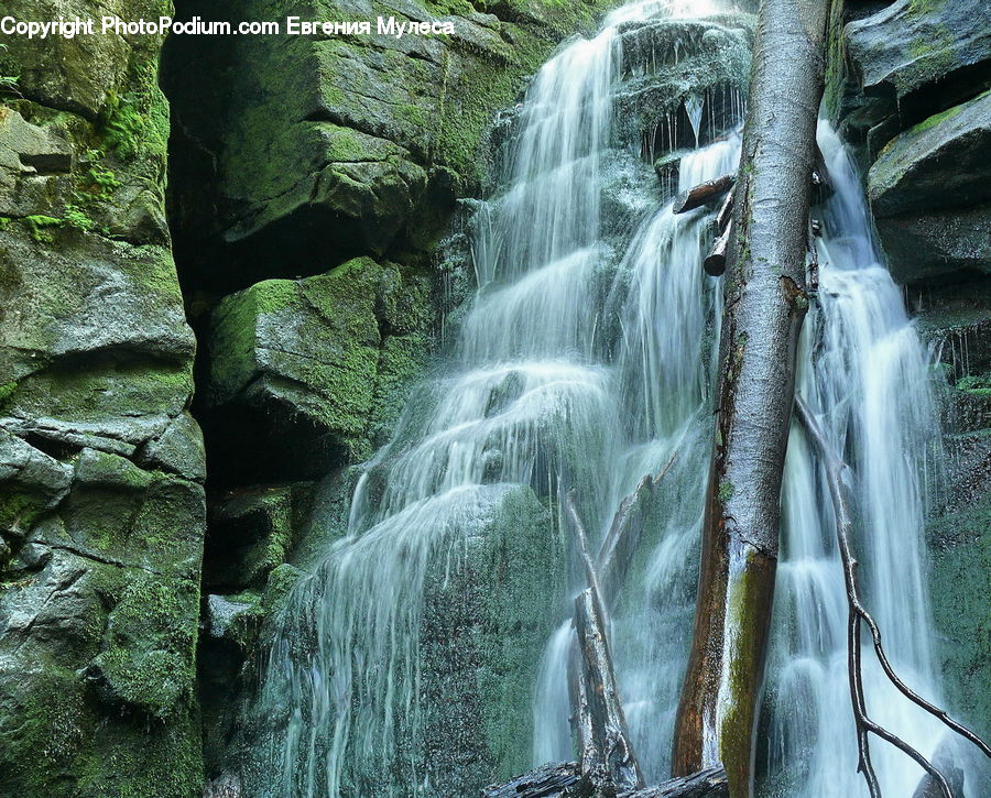 Outdoors, River, Water, Waterfall, Creek, Rock, Cliff