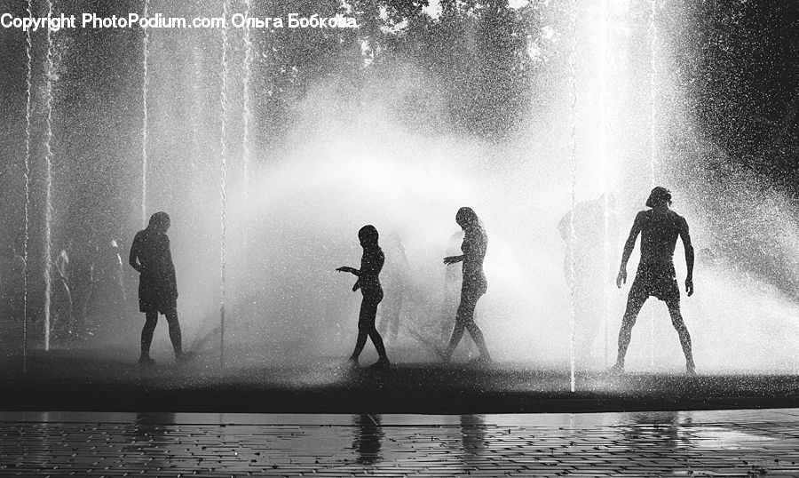 People, Person, Human, Fountain, Water, Stencil, Outdoors