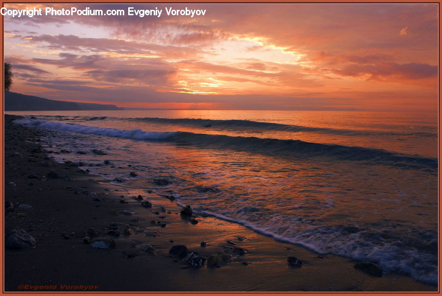 Beach, Coast, Outdoors, Sea, Water, Dawn, Dusk