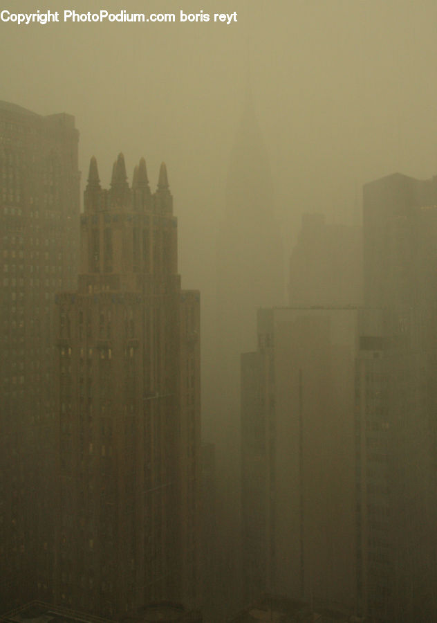 Fog, Pollution, Smog, Smoke, Mist, Outdoors, City