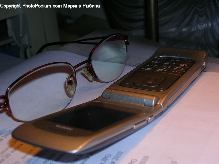 Cell Phone, Electronics, Mobile Phone, Phone, Glasses, Goggles, Sunglasses