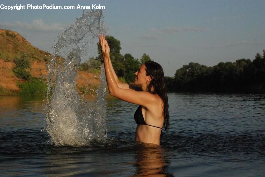Outdoors, River, Water, Leisure Activities, Dance, Dance Pose, Waterfall